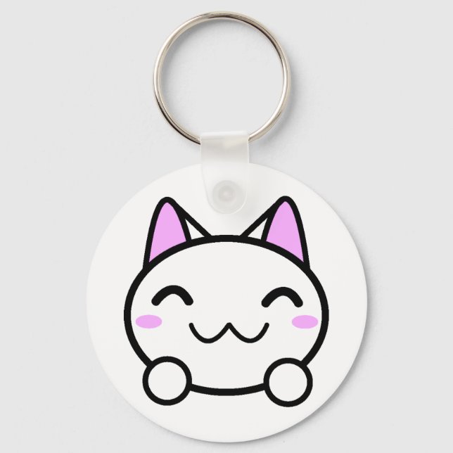 Llavero botón Kawaii Kitty (Anverso)