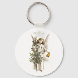 LLAVERO BOTÓN KEYCHAIN : VINTAGE CHRISTMAS ANGEL