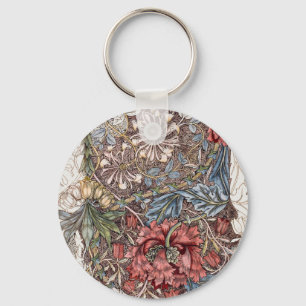 LLAVERO BOTÓN KEYRING : DISEÑO DE WILLIAM MORRIS