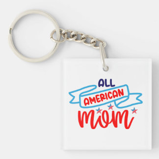 Llavero Botón Mamá Americana