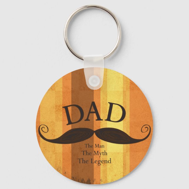 Llavero botón Papá Mustache (Anverso)