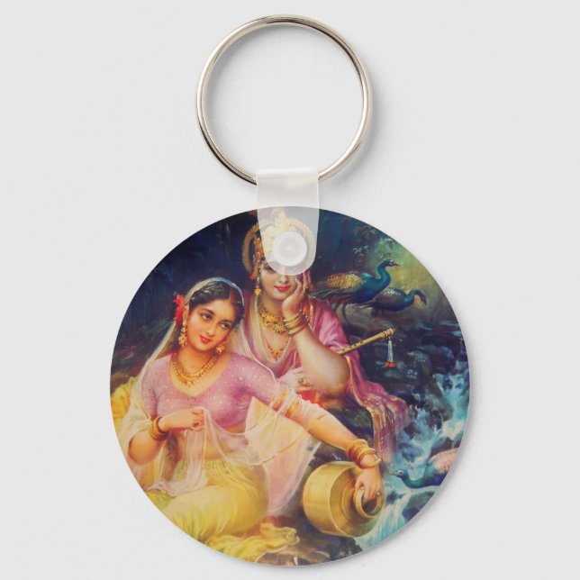 Llavero Botón Radha and Krishna (Anverso)