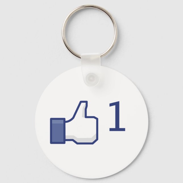 Llavero botón similar a Facebook (Anverso)