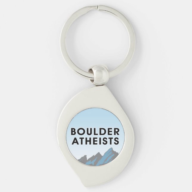 Llavero Boulder Atheists Logo Metal Keyring (Anverso)