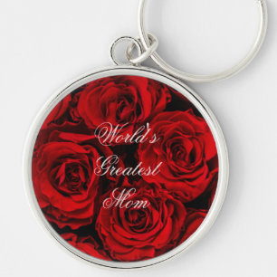 Llavero Bouquet floral de rosas rojas