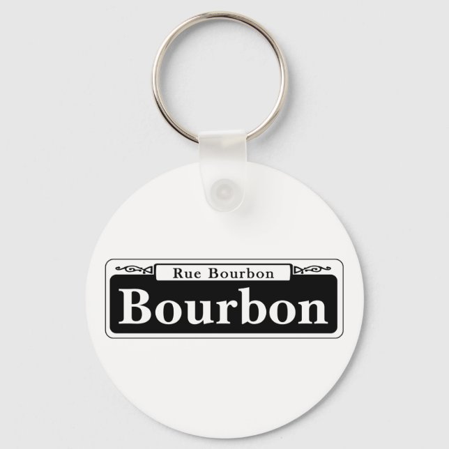 Llavero Bourbon St., New Orleans Street Rótulo (Anverso)
