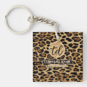 Llavero Boutique Branding Leopard Skin Beauty Industry