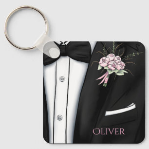 Llavero Boutonniere sofisticada para el novio