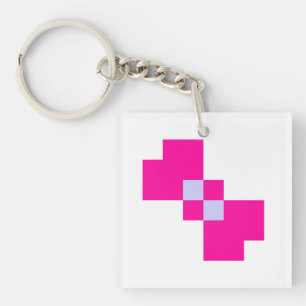 Llavero Bow de píxeles de 8 bits