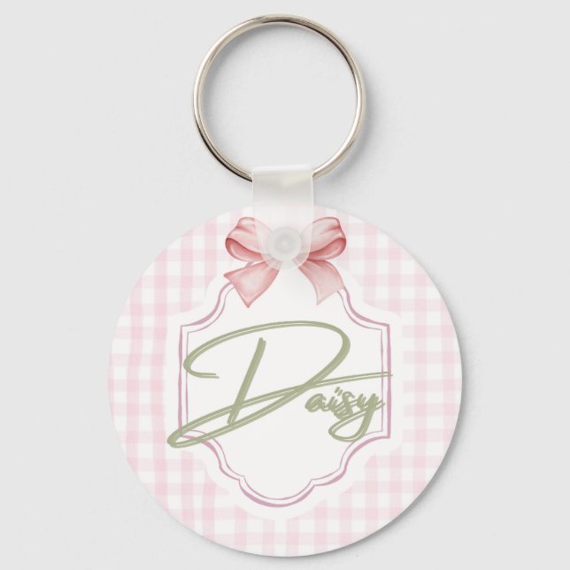 Llavero Bow&Gingham (Anverso)