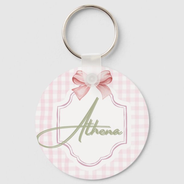 Llavero Bow&Gingham (Anverso)