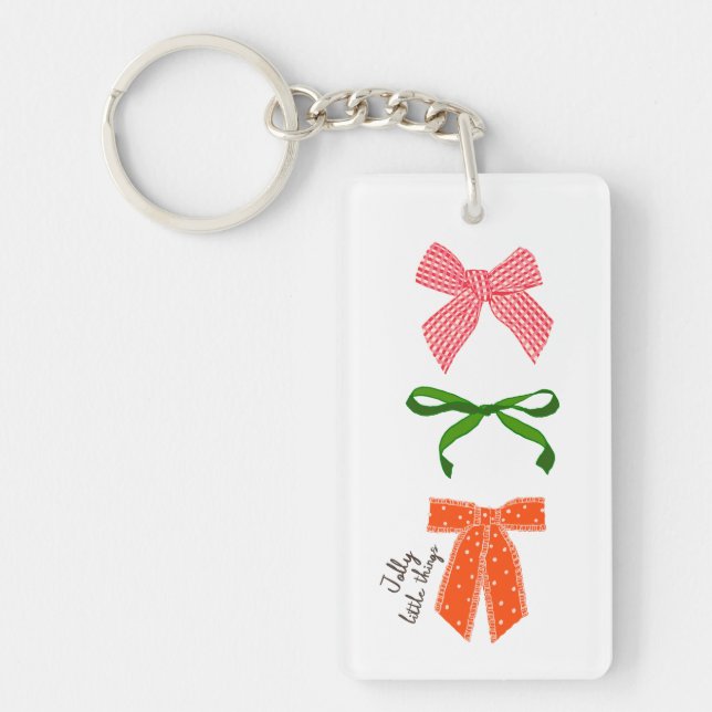 Llavero Bow Jolly Little Things Navidad  (Frente)