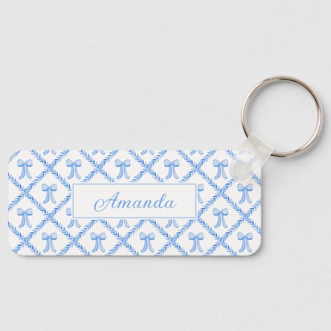Llavero Bow Trellis Keychain, el Personalizable del mileni (Anverso)