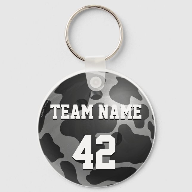 Llavero Bowling Ball Cow Gray (Anverso)