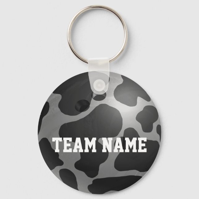 Llavero Bowling Ball Cow Gray (Anverso)