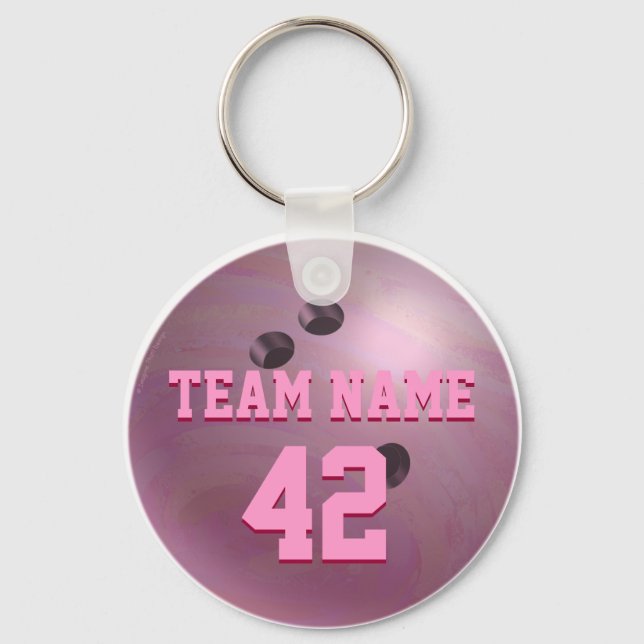 Llavero Bowling Ball Pink (Anverso)