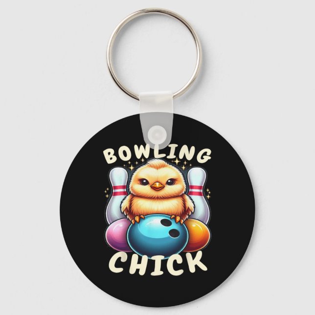 Llavero Bowling Chick-en Ten Pin Funny's Bowling (Anverso)