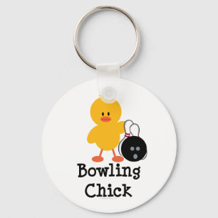 Llavero Bowling Chick Key Chain
