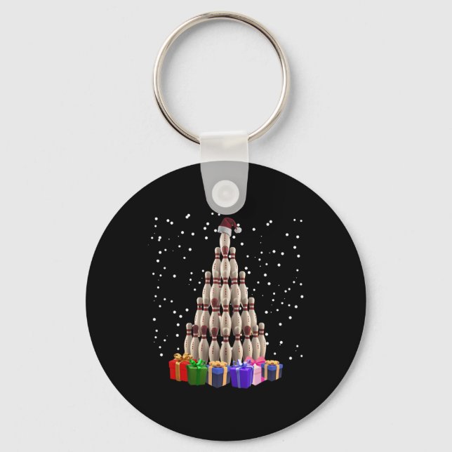 Llavero Bowling Christmas Tree Funny Xmas Mating Family (Anverso)