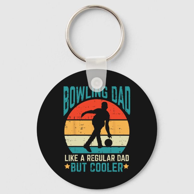Llavero Bowling Dad Cooler Retro Padres Day Bowler Daddy (Anverso)