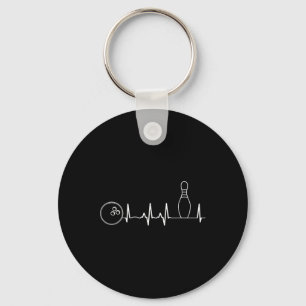 Llavero Bowling Heartbeat Gráfica Funny Bowling Team Entre