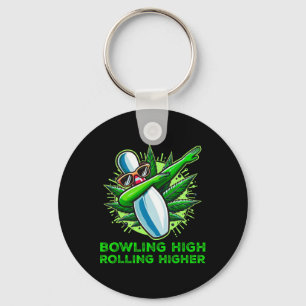 Llavero Bowling High Rolling Higher Funny Weed Bowling Dab
