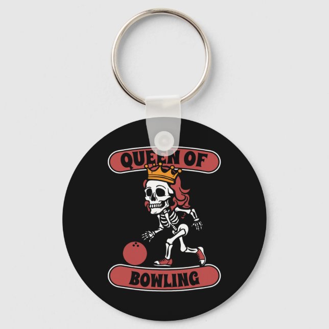 Llavero Bowling Skeleton Team League - Alley Bowler Queen (Anverso)
