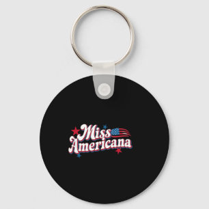 Llavero Box America 4 De Julio Miss Americana Retro