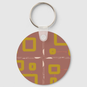 Llavero Box on Brown Geometric Keychain