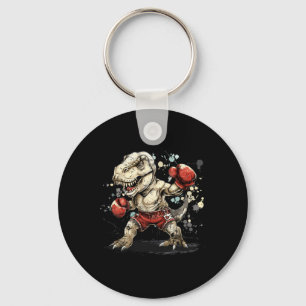 Llavero Boxeador de Dinosaurio Boxeador T-rex Kickboxing D
