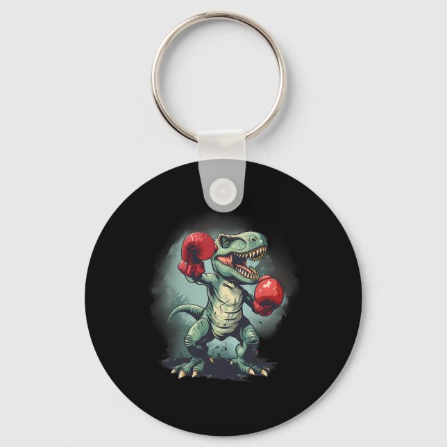 Llavero Boxeador Dinosaurio Boxeo Dino Kickboxing Boxeo T- (Anverso)