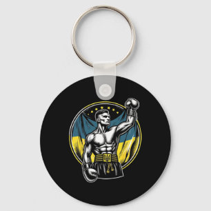 Llavero Boxeador Ucraniano Boxeo Patriótico Luchador Bande