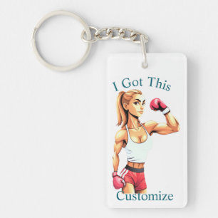 Llavero Boxeadora Femenina En Forma Thunder_Cove