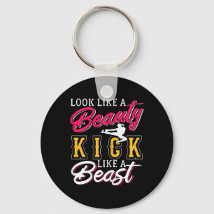 Llavero Boxeo de Kicking Femenino Parece Un Boxeador de Ki