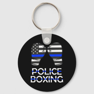 Llavero Boxeo de la policía Línea Azul Guantes de boxeo De