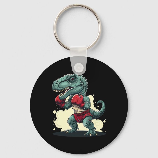 Llavero Boxeo Dinosaurio Boxeador Dino Kickboxing T-rex Bo (Anverso)