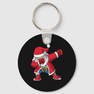 Llavero Boxeo en Santa Claus Boxer Navidades Boxeo Hombres