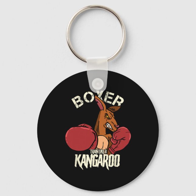 Llavero Boxeo Kickboxing Entrena Como Un Canguro  (Anverso)