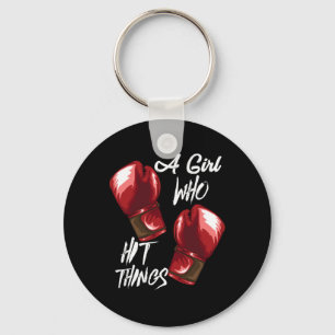 Llavero Boxeo Kickboxing Mujeres Una Chica Que Golpea Cosa