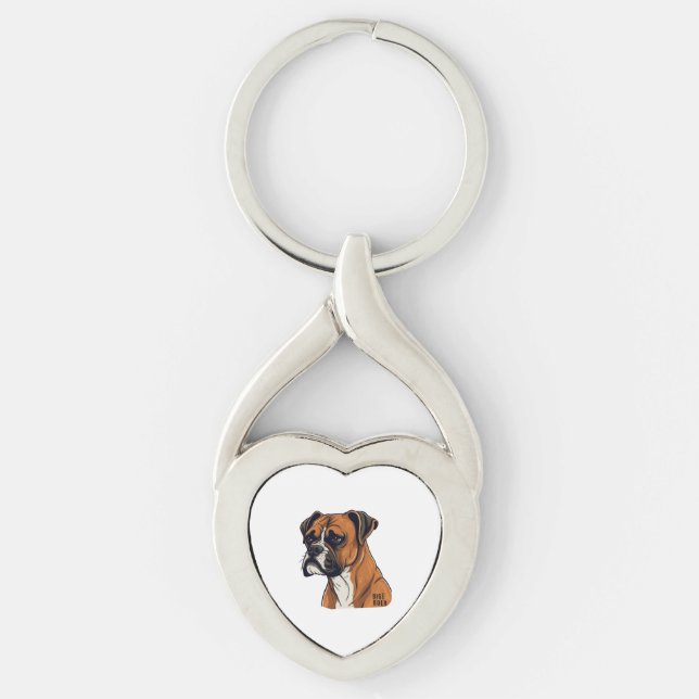 Llavero Boxer Bark Diseña diseños gráficos punquíticos (Anverso)