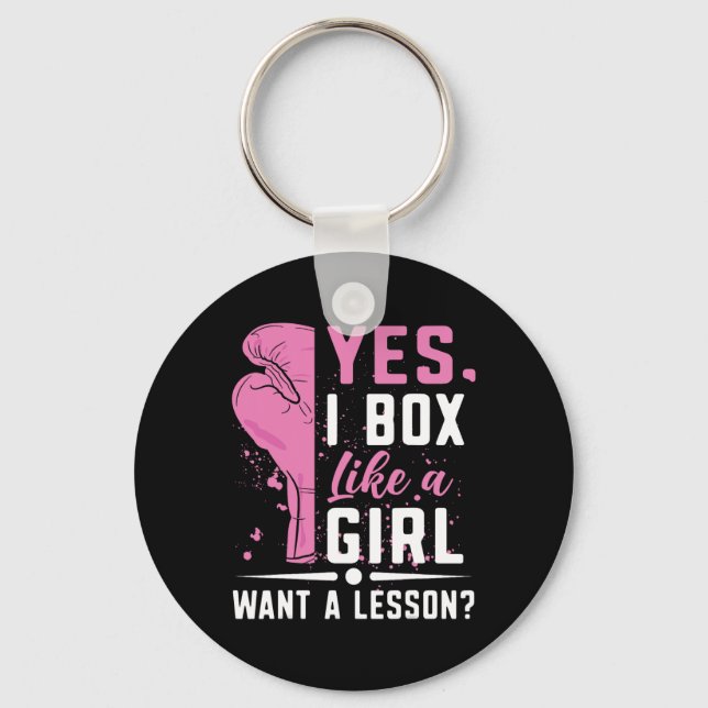 Llavero Boxer Chica de boxeo (Anverso)