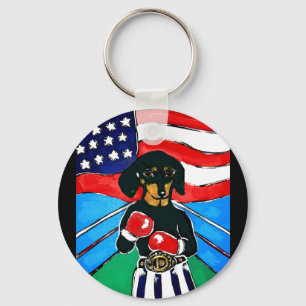 Llavero Boxer Dachshund
