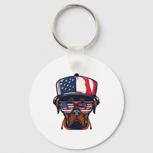 Llavero Boxer Dog 4 de julio