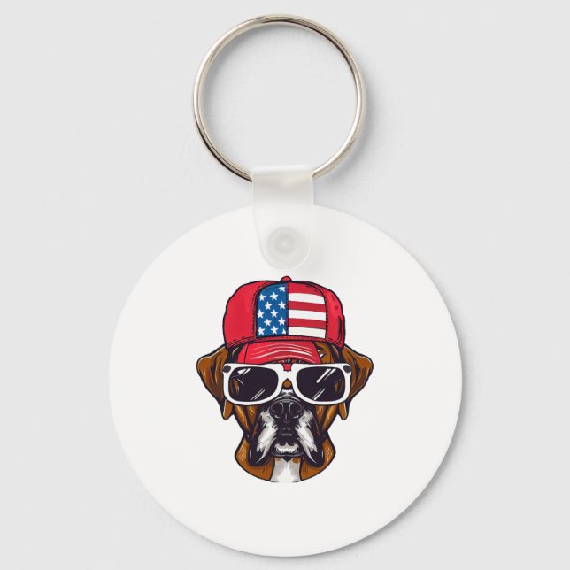 Llavero Boxer Dog USA (Anverso)