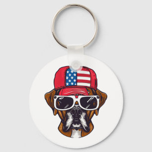 Llavero Boxer Dog USA