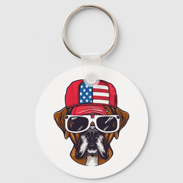 Llavero Boxer Dog USA (Anverso)