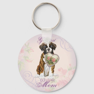 Llavero Boxer Heart Mom
