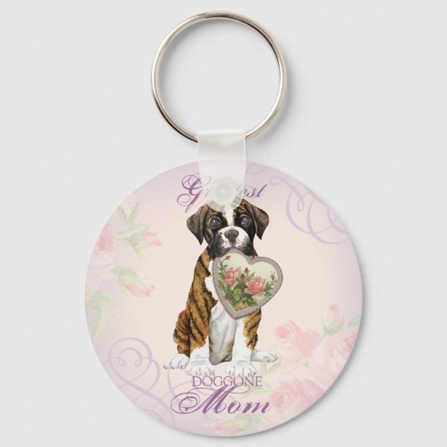 Llavero Boxer Heart Mom (Anverso)