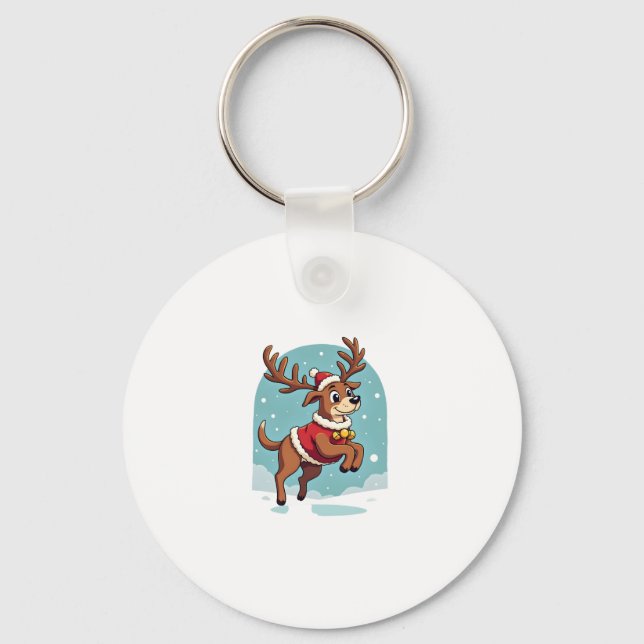 Llavero Bóxer Reindeer Dash (Anverso)