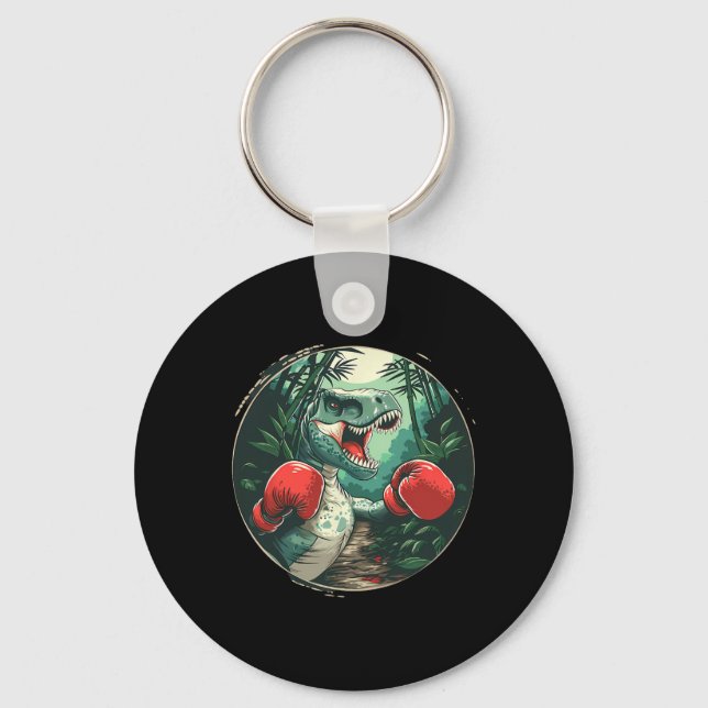 Llavero Boxing Dinosaur Boxer Dino Kickboxing T-rex Boxing (Anverso)